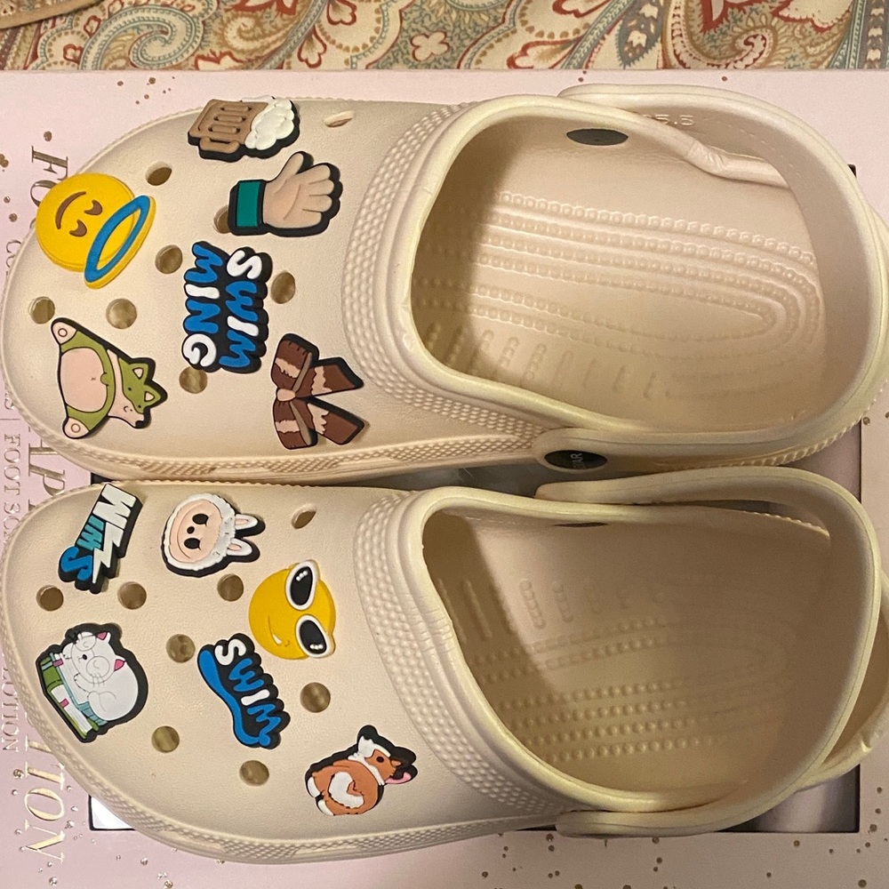 Women's Cream Clog Sneakers